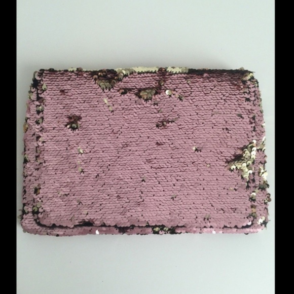 ASOS Handbags - Asos reversible color Pink Gold Sequin Clutch BAG
